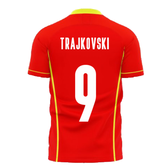 North Macedonia 2025-2026 Home Concept Shirt (Libero) (TRAJKOVSKI 9)-The Soccer Shirt Hub