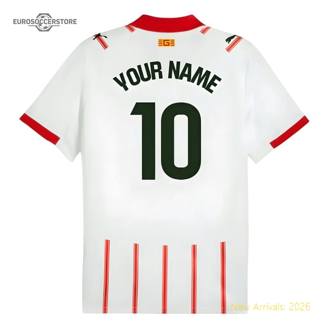 2025-2026 Girona Home Shirt (Your Name)-The Soccer Shirt Hub
