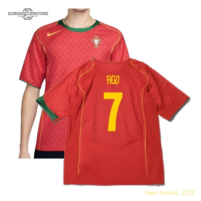 Portugal 2004 Reissue Home Shirt (Figo 7)-The Soccer Shirt Hub