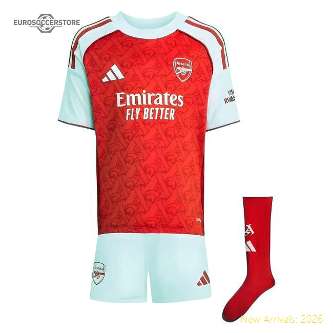 2025-2026 Arsenal Home Mini Kit-The Soccer Shirt Hub