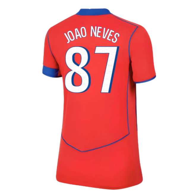 2025-2026 PSG Third Shirt (Womens) (Joao Neves 87)-The Soccer Shirt Hub
