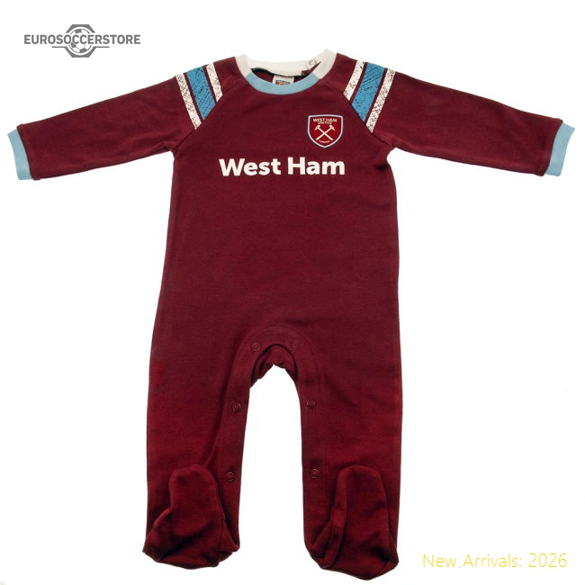 West Ham United FC Sleepsuit 9-12 Mths ST-The Soccer Shirt Hub