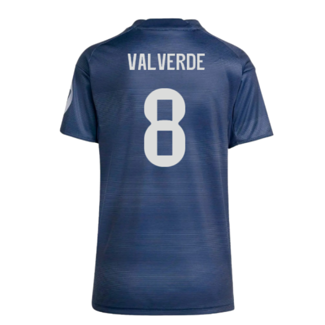 2025-2026 Real Madrid Authentic Away Shirt (Womens) (Valverde 8)-The Soccer Shirt Hub
