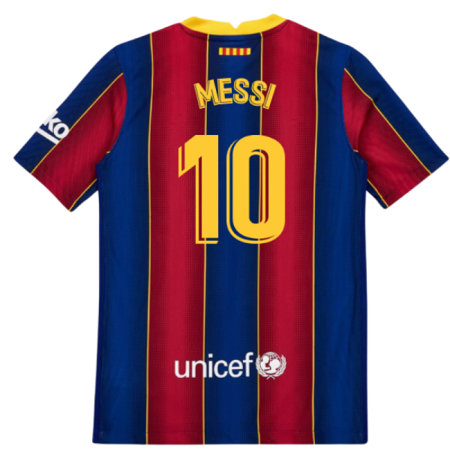 2020-2021 Barcelona Vapor Match Home Shirt (Kids) (MESSI 10)-The Soccer Shirt Hub