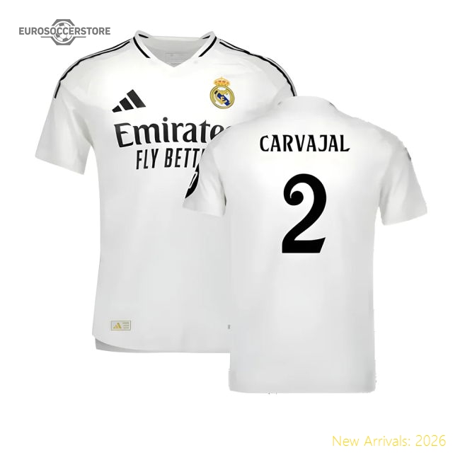 2024-2025 Real Madrid Authentic Home Shirt (Carvajal 2)-The Soccer Shirt Hub