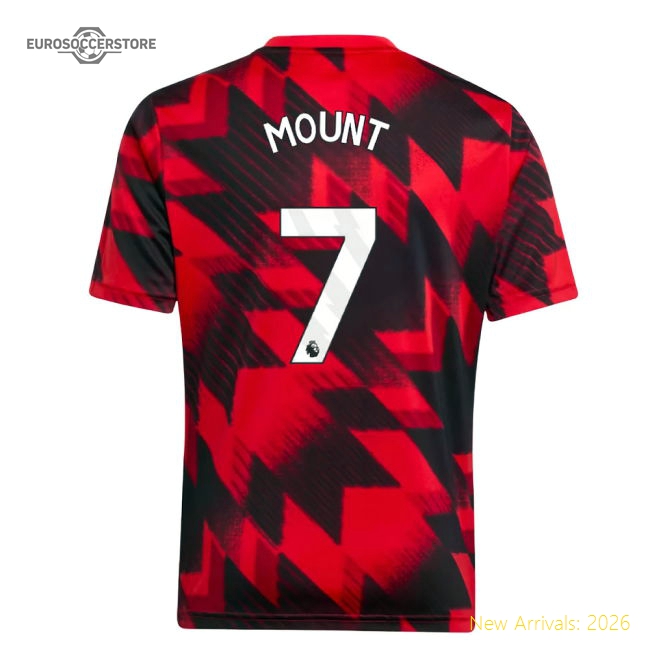 2025-2026 Man Utd Pre-Match Shirt (Red) - Kids (Mount 7)-The Soccer Shirt Hub