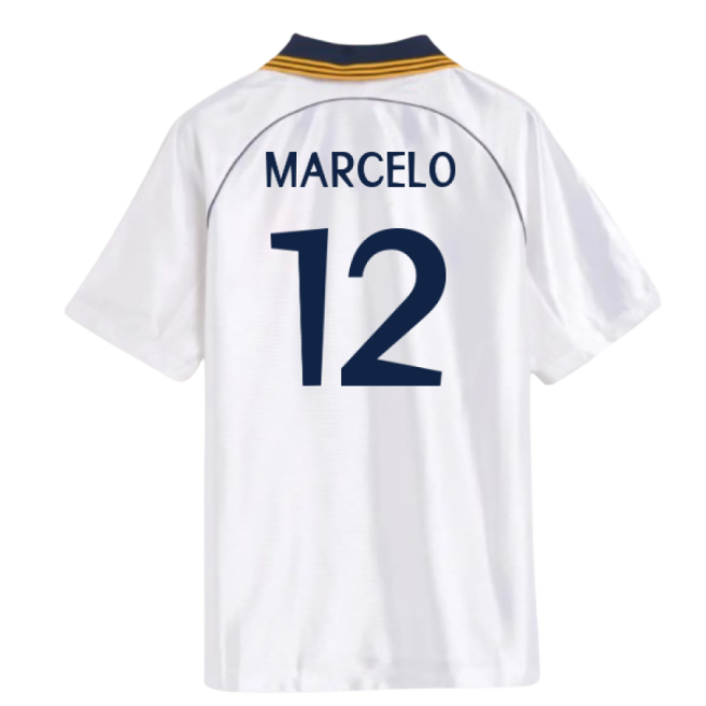 1998-2000 Real Madrid Reissue Home Shirt (Marcelo 12)-The Soccer Shirt Hub