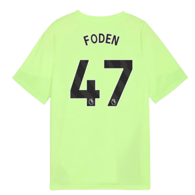 2025-2026 Man City Training Jersey (Fizzy Apple) - Kids (Foden 47)-The Soccer Shirt Hub