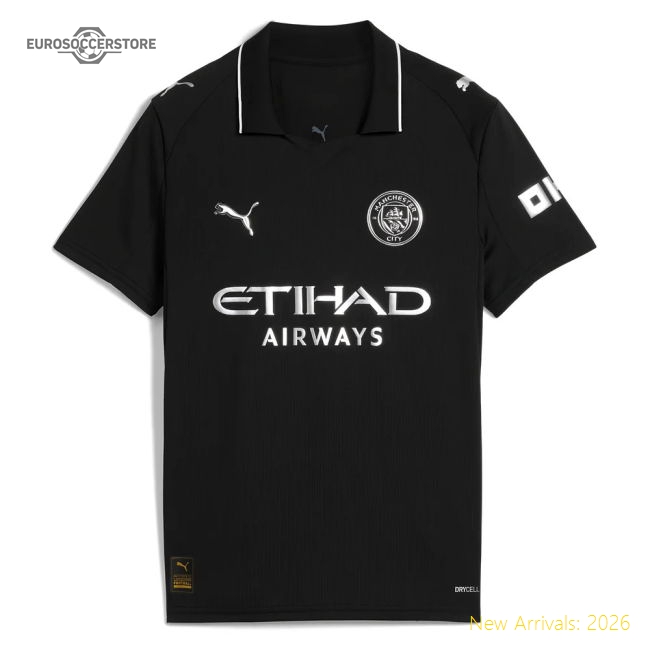 2025-2026 Man City Away Shirt (Kids) (Wright Phillips 29)-The Soccer Shirt Hub
