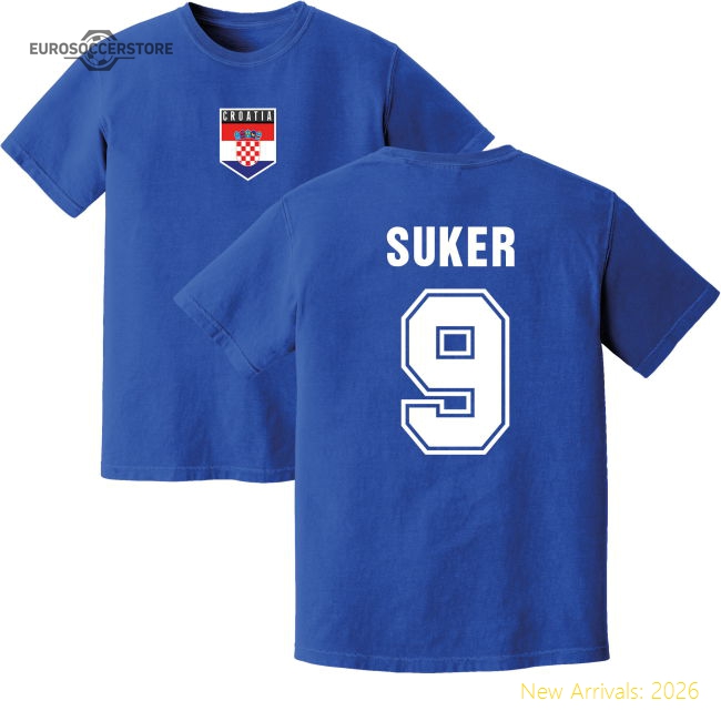 Suker Croatia Training Jersey (Blue)-The Soccer Shirt Hub