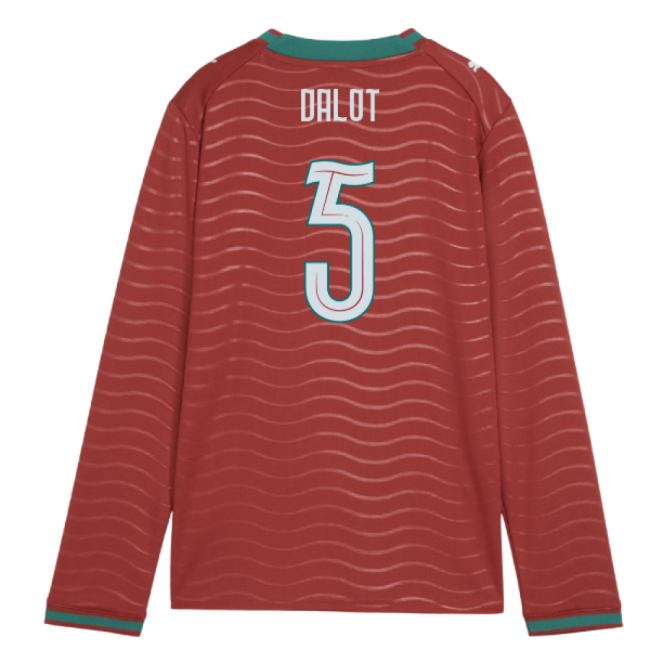 2026-2027 Portugal Long Sleeve Home Shirt (Kids) (Dalot 5)-The Soccer Shirt Hub