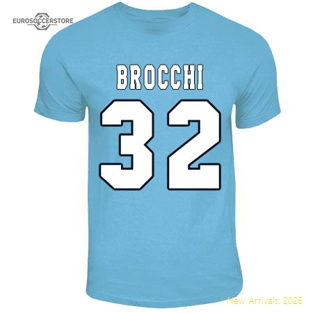 Cristian Brocchi Lazio Hero T-shirt (sky Blue)-The Soccer Shirt Hub