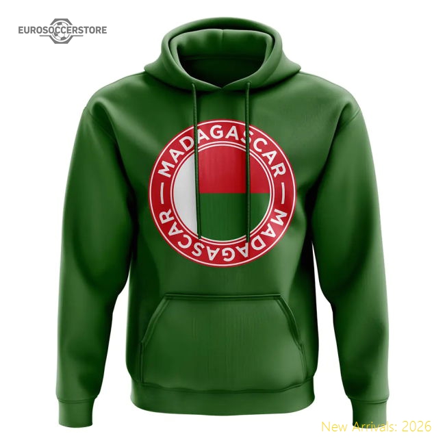 Madagascar Football Badge Hoodie (Green)-The Soccer Shirt Hub