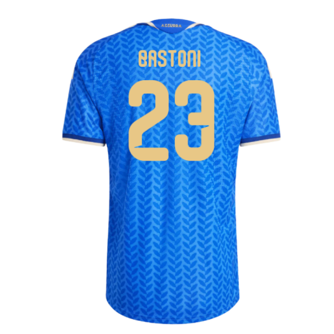 2026-2027 Italy Authentic Home Shirt (Bastoni 23)-The Soccer Shirt Hub