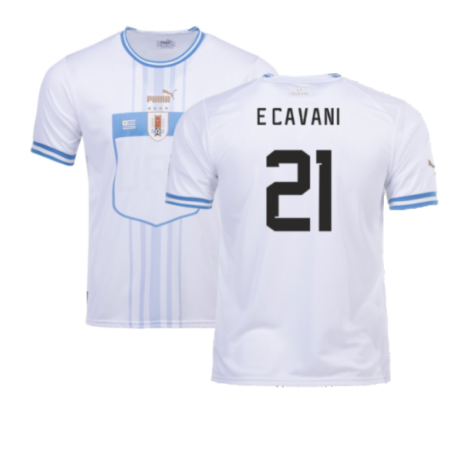 2022-2023 Uruguay Away Shirt (E Cavani 21)-The Soccer Shirt Hub