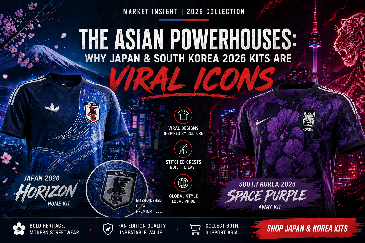 japan south korea 2026 world cup kits viral football jerseys asian streetwear soccer shirts design