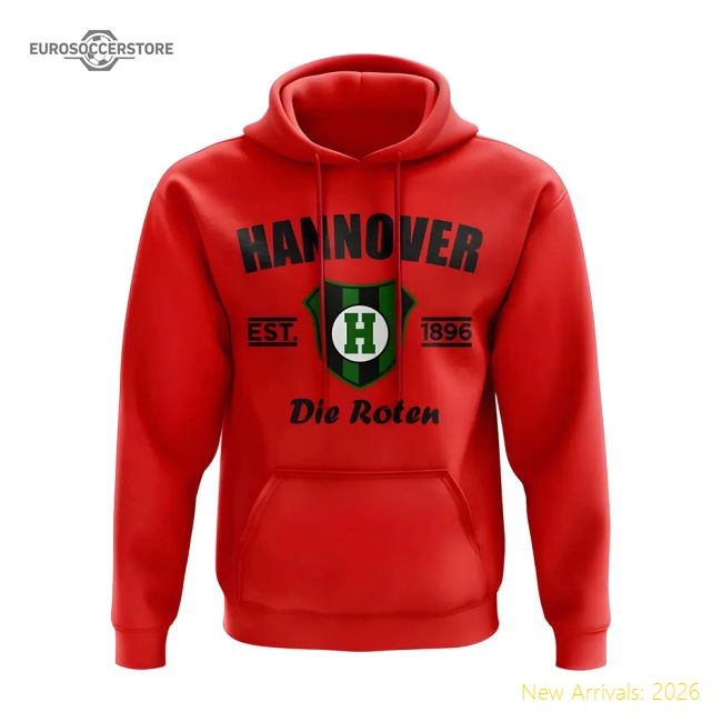 Hannover 96 Established Hoody (Red)-The Soccer Shirt Hub