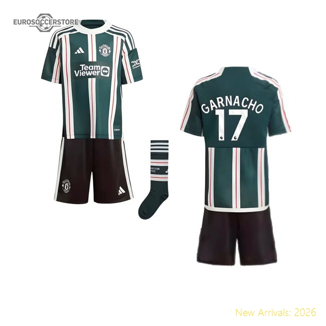 2023-2024 Man Utd Away Mini Kit (Garnacho 17)-The Soccer Shirt Hub