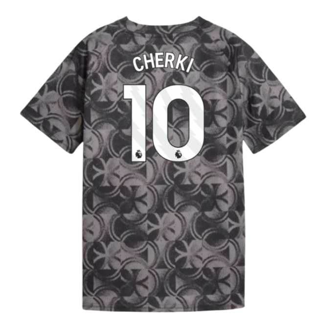 2025-2026 Man City Warm Up Jersey (Black) - Kids (Cherki 10)-The Soccer Shirt Hub