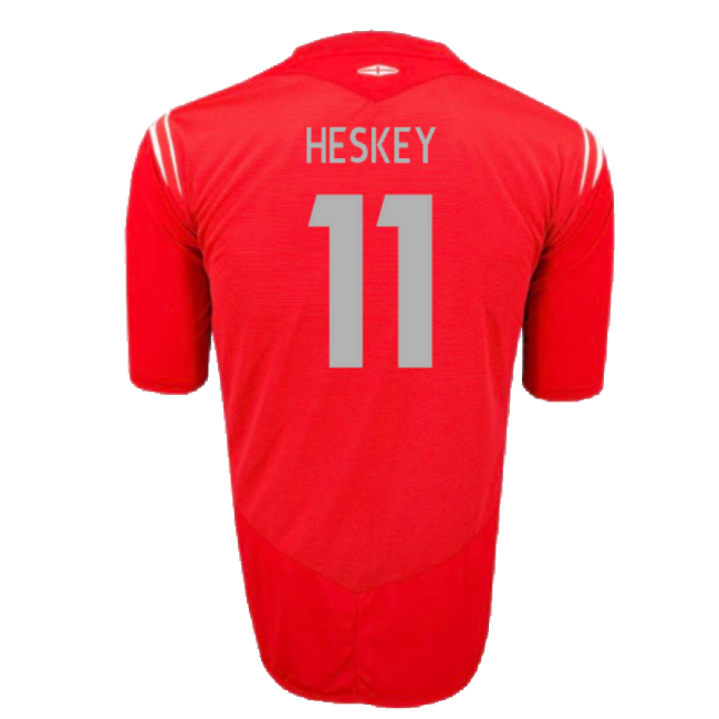 England 2004-06 Away Shirt (2XL) (Excellent) (Heskey 11)-The Soccer Shirt Hub