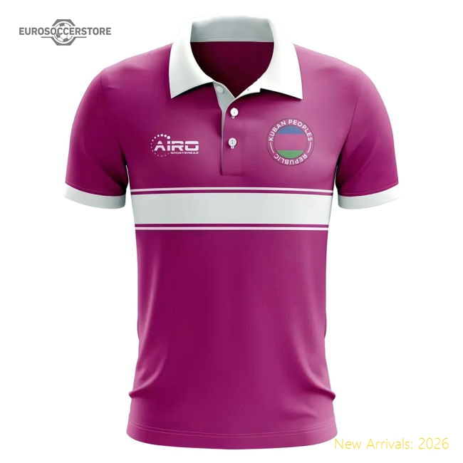 Kuban Peoples Republic Concept Stripe Polo Shirt (Pink)-The Soccer Shirt Hub