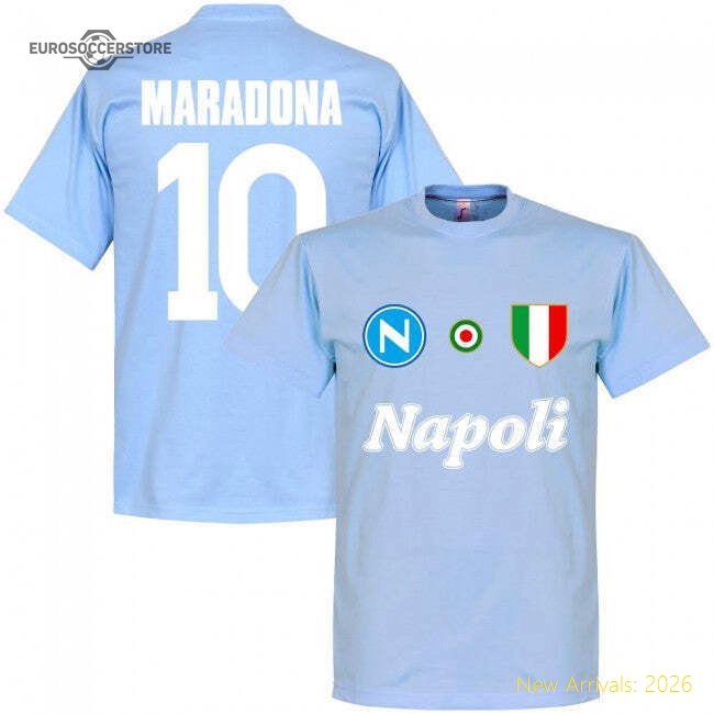 Napoli Maradona 10 Team T-Shirt - Sky-The Soccer Shirt Hub