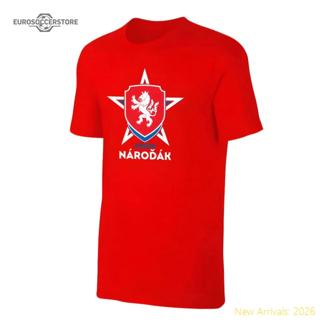 Czech Republic Euro 2020 T-Shirt (Red)-The Soccer Shirt Hub