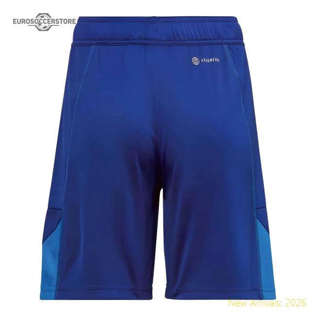 2022-2023 Germany Home Goalkeeper Shorts (Blue) - Kids-The Soccer Shirt Hub
