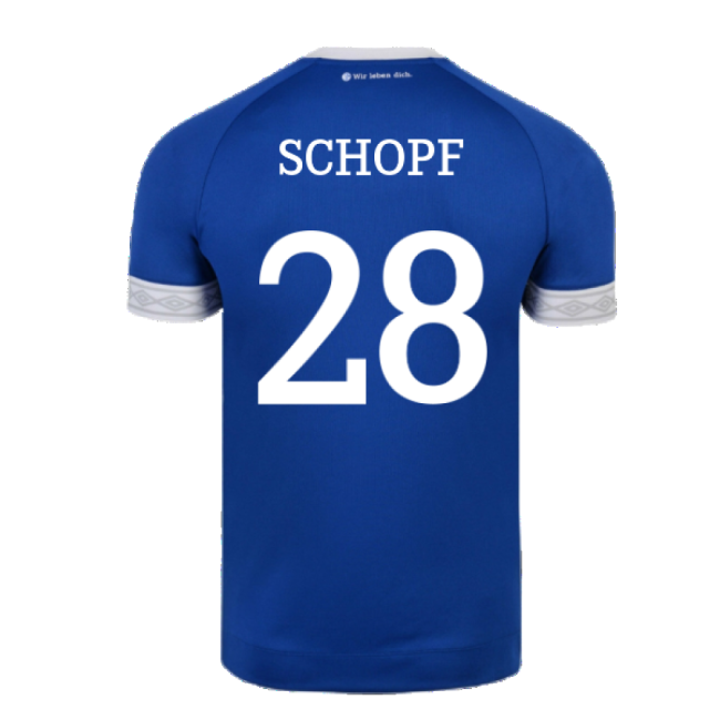 Schalke 2018-19 Home Shirt ((Mint) XXL) (Schopf 28)-The Soccer Shirt Hub