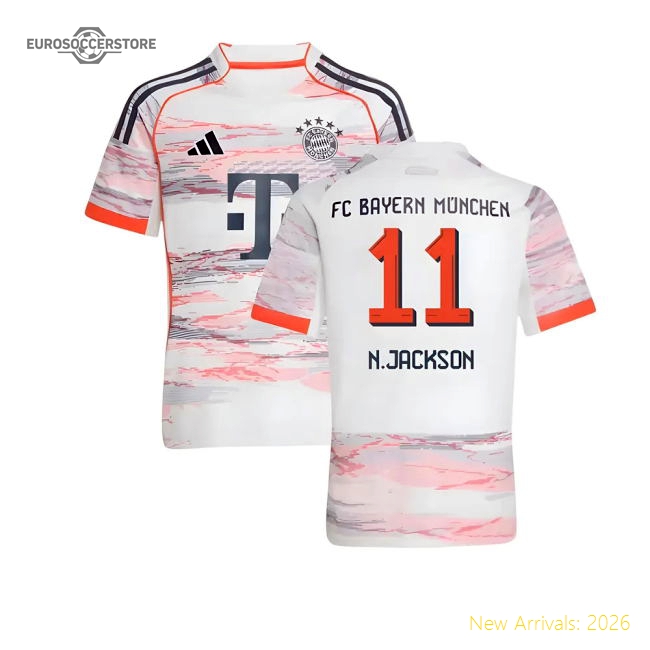 2025-2026 Bayern Munich Away Shirt (Kids) (N.Jackson 11)-The Soccer Shirt Hub
