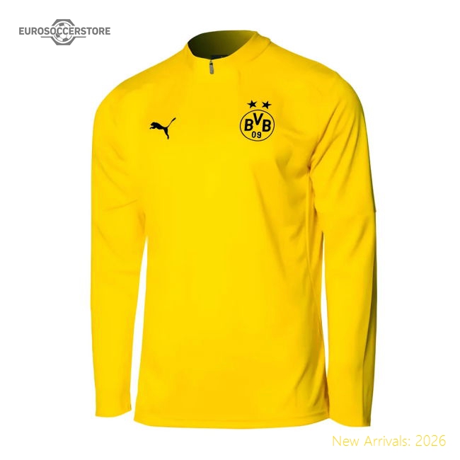 2024-2025 Borussia Dortmund Training 1/4 Zip Top (Yellow)-The Soccer Shirt Hub