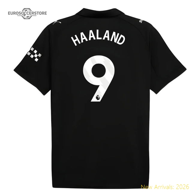 2025-2026 Man City Away Shirt (Haaland 9)-The Soccer Shirt Hub