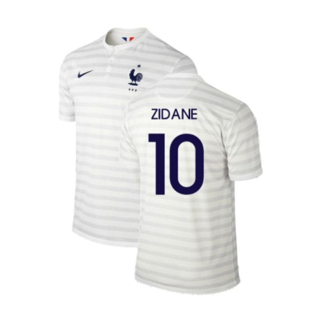 France 2014-15 Away Shirt ((Excellent) M) (Zidane 10)-The Soccer Shirt Hub