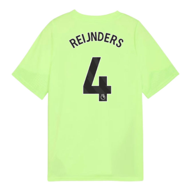 2025-2026 Man City Training Jersey (Fizzy Apple) - Kids (Reijnders 4)-The Soccer Shirt Hub