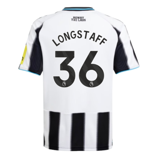 2025-2026 Newcastle Home Shirt (Kids) (Longstaff 36)-The Soccer Shirt Hub