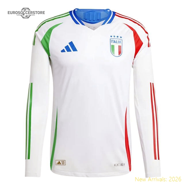 2024-2025 Italy Authentic Long Sleeve Away Shirt-The Soccer Shirt Hub