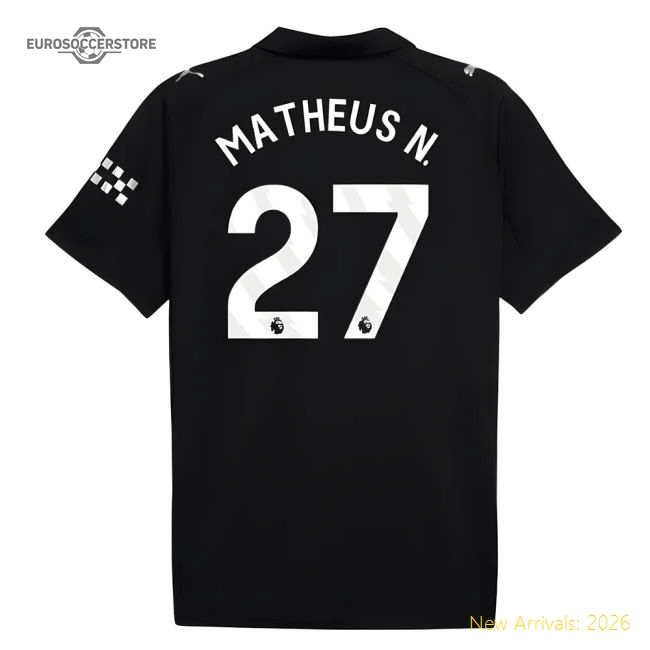 2025-2026 Man City Away Shirt (Matheus N. 27)-The Soccer Shirt Hub