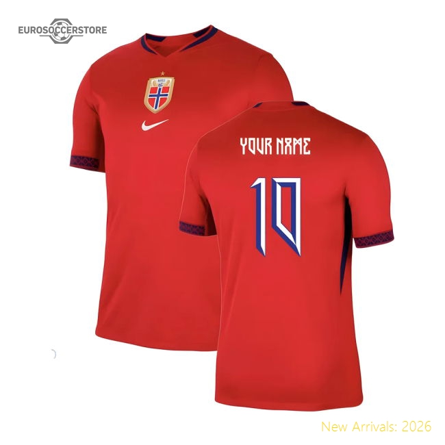 2025-2026 Norway Womens Team Home Shirt (Unisex) (Your Name)-The Soccer Shirt Hub