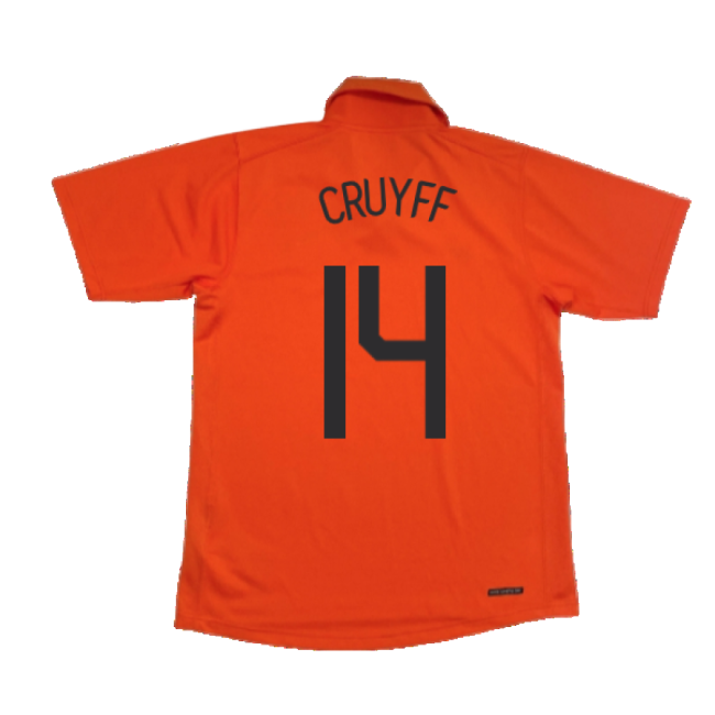 Holland 2006-08 Home Shirt (M) ((Good) M) (Cruyff 14)-The Soccer Shirt Hub