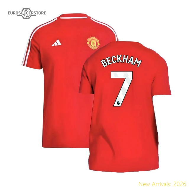 2024-2025 Man Utd DNA Tee (Red) (Beckham 7)-The Soccer Shirt Hub