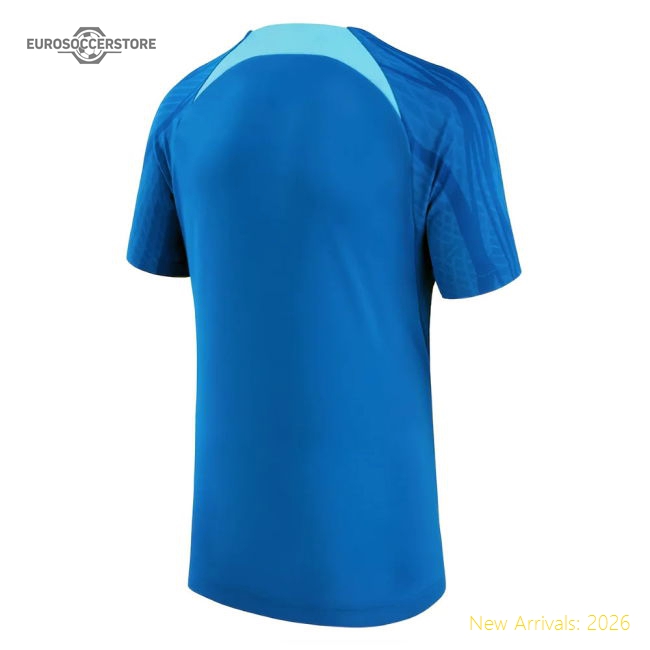 2022-2023 England Strike Dri-FIT Training Shirt (Blue)-The Soccer Shirt Hub