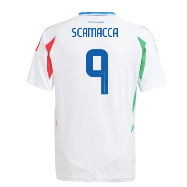 2024-2025 Italy Away Shirt (Kids) (SCAMACCA 9)-The Soccer Shirt Hub