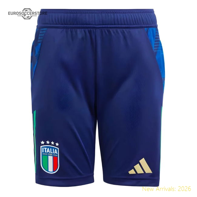 2024-2025 Italy Training Shorts (Navy) - Kids-The Soccer Shirt Hub