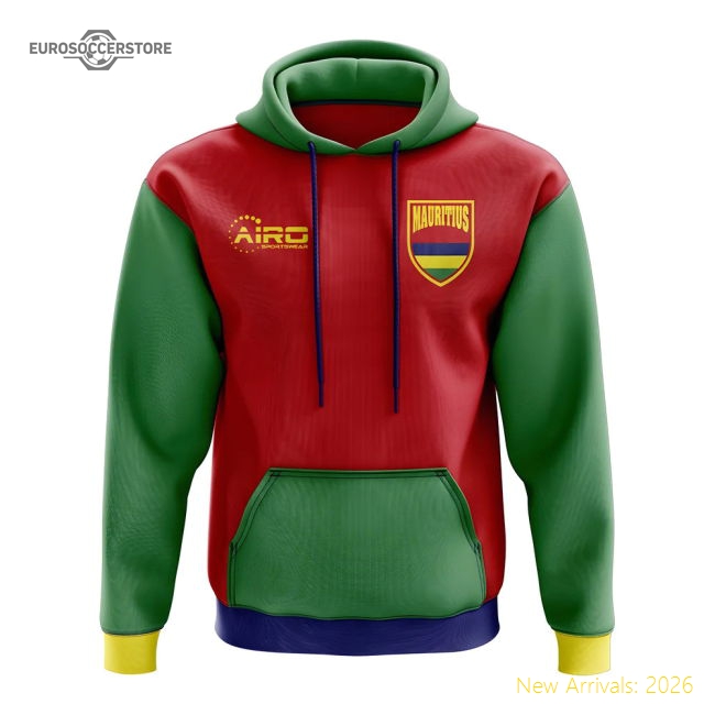 Mauritius Concept Country Football Hoody (Red)-The Soccer Shirt Hub