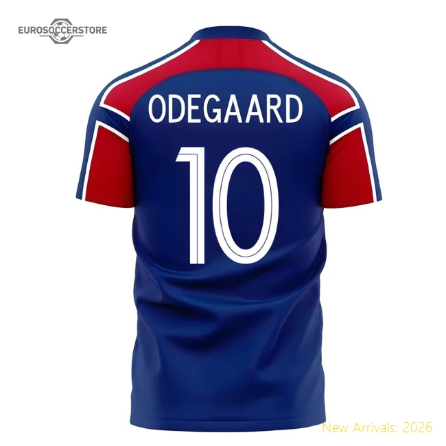 Norway 2025-2026 Away Concept Football Kit (Libero) (ODEGAARD 10)-The Soccer Shirt Hub