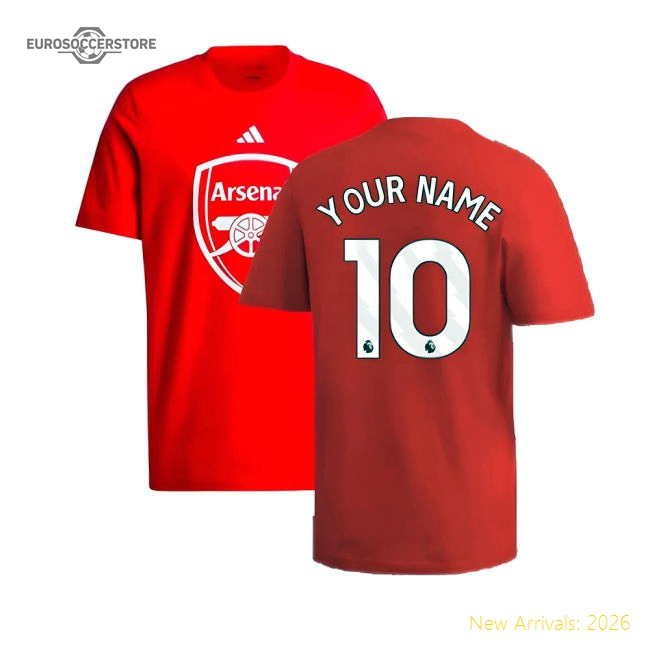 2024-2025 Arsenal DNA Graphic Tee (Red) (Your Name)-The Soccer Shirt Hub