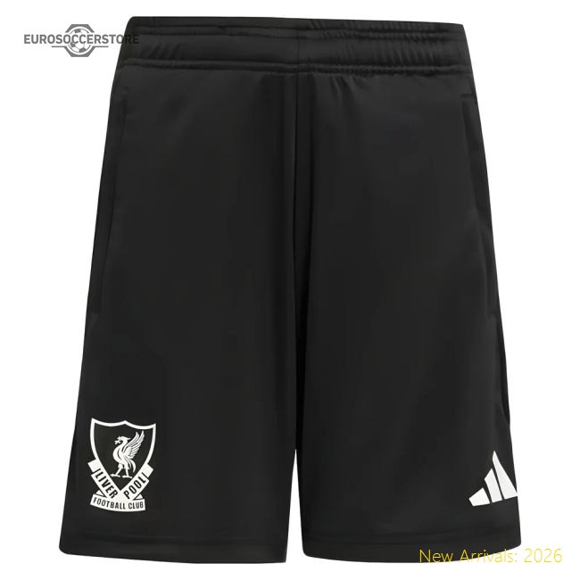 2025-2026 Liverpool EU Training Shorts (Black) - Kids-The Soccer Shirt Hub
