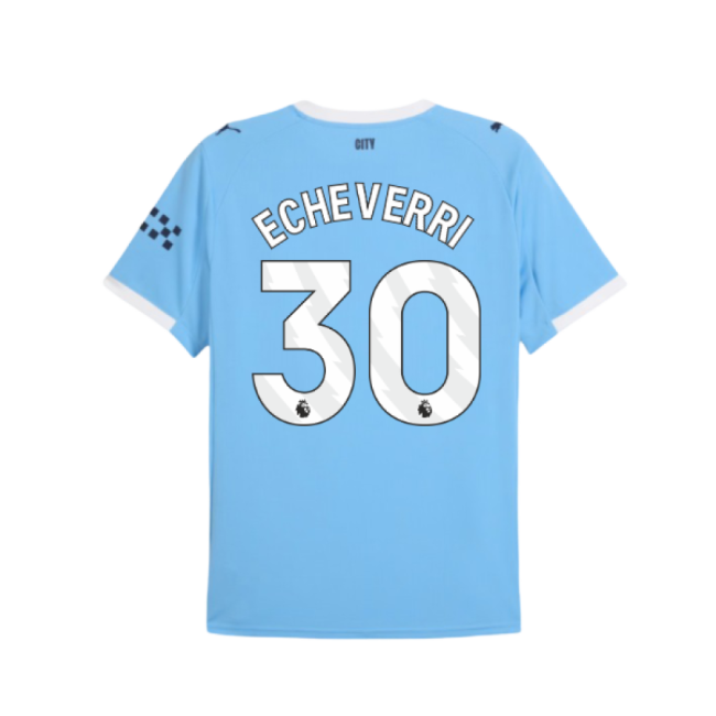 2025-2026 Man City Home Shirt (Echeverri 30)-The Soccer Shirt Hub