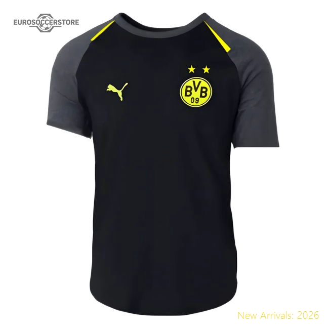 2023-2024 Borussia Dortmund Casuals Tee (Black)-The Soccer Shirt Hub