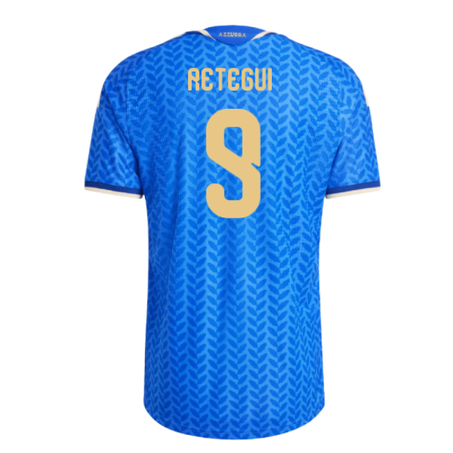 2026-2027 Italy Authentic Home Shirt (Retegui 9)-The Soccer Shirt Hub